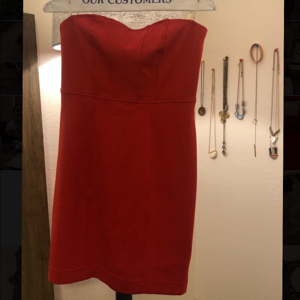 Forever 21 Strapless Red Dress